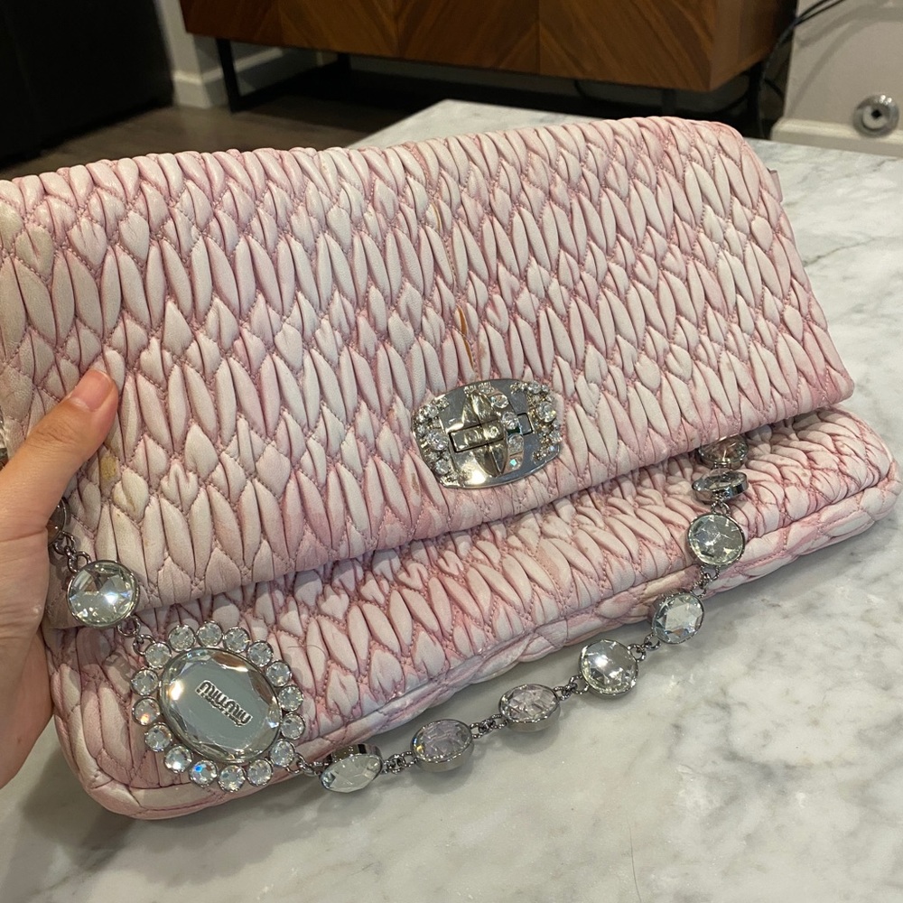 Miu miu pink lamb skin bag - Picture 1 of 2